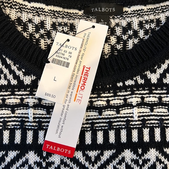 New with Tags Talbots Thermolite Sweater, Size Large - Picture 3 of 4